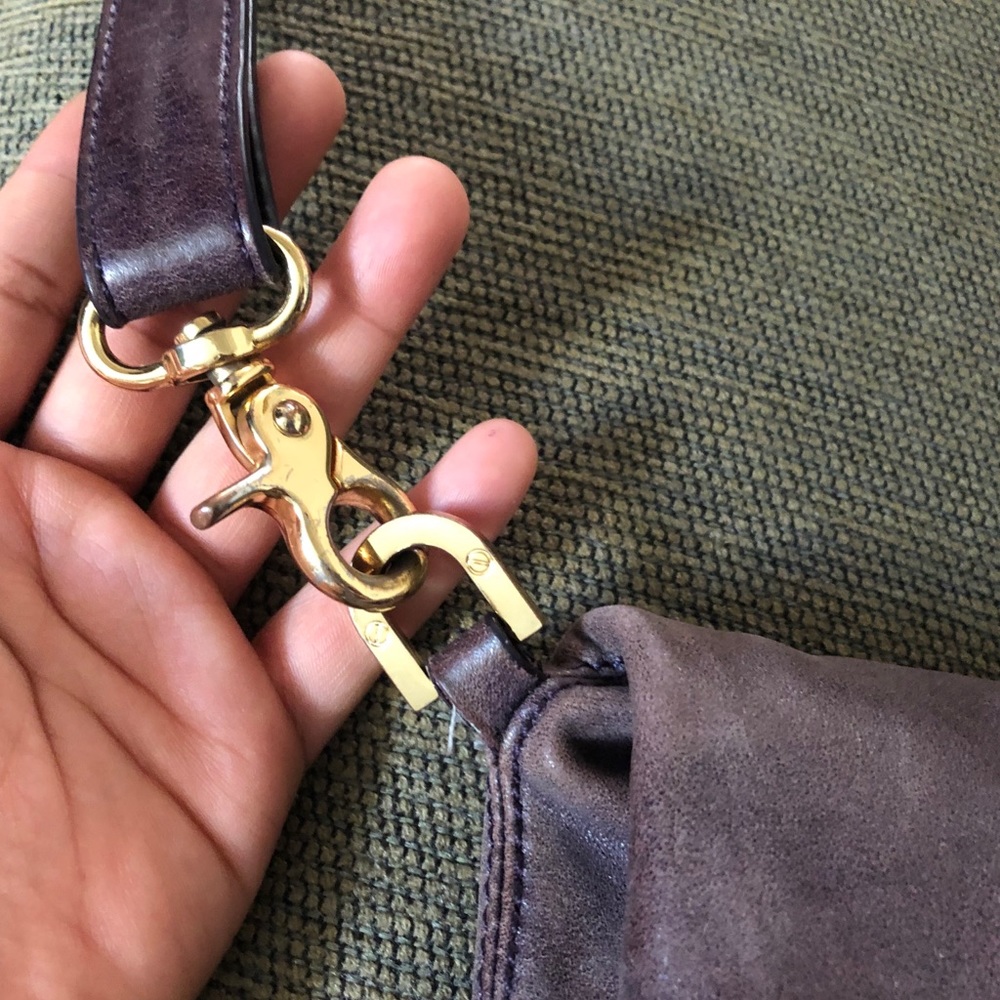 Auth Tory Burch Purple Crossbody Flap Over Bag - Picture 4 of 14